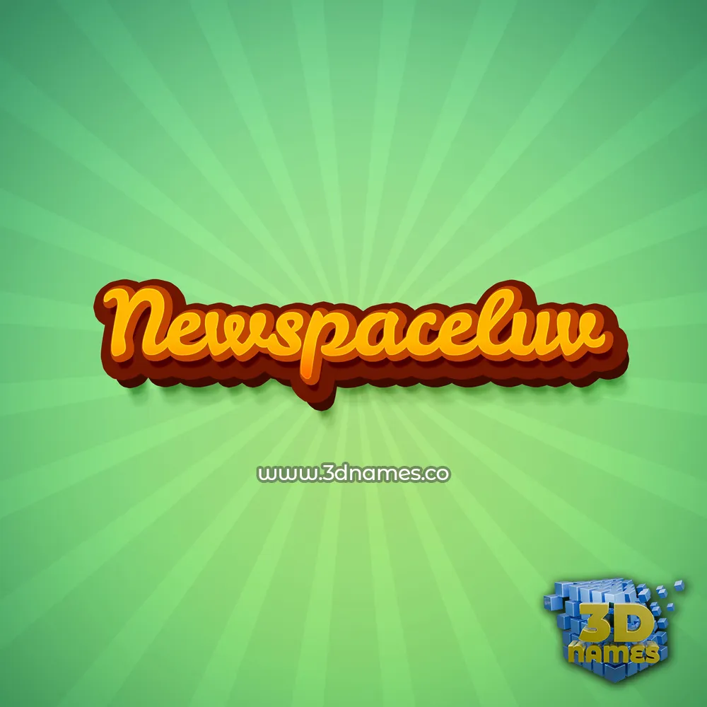 newspaceluv in Green Rays style - 3D name wallpaper
