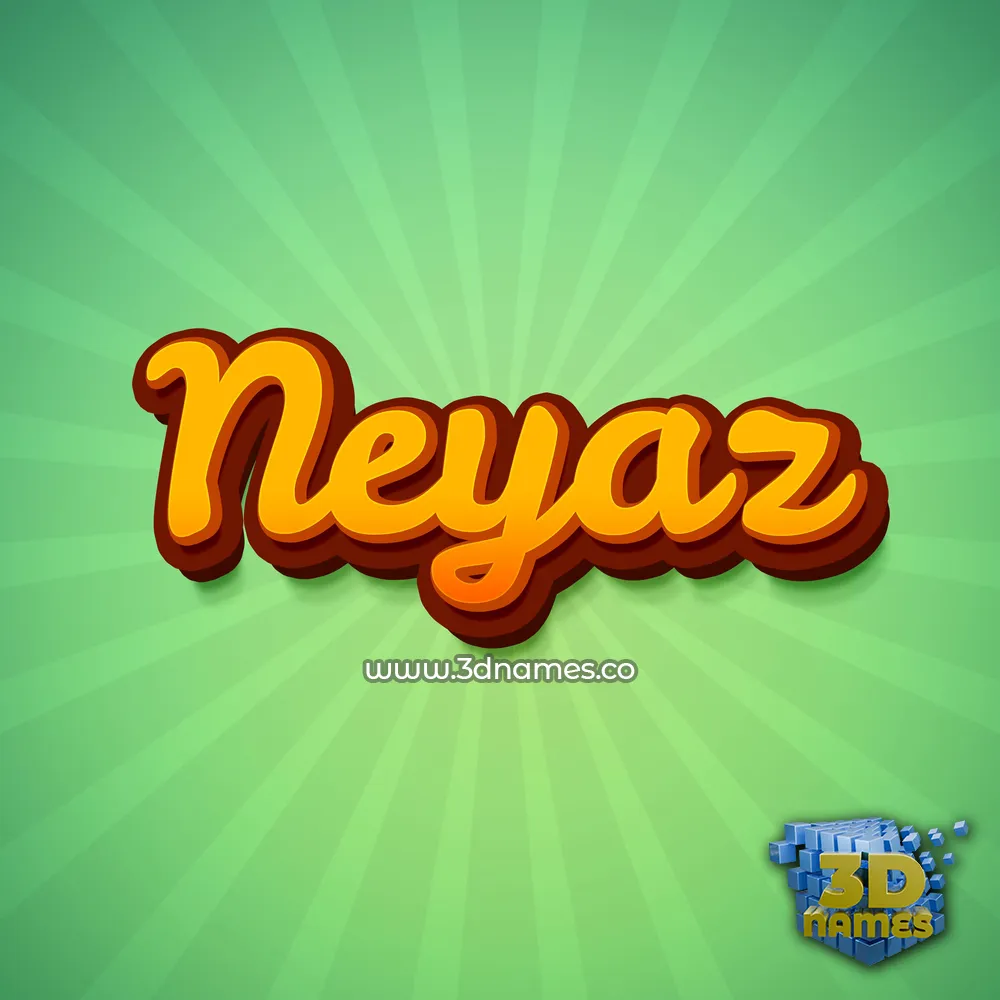 neyaz in Green Rays style - 3D name wallpaper