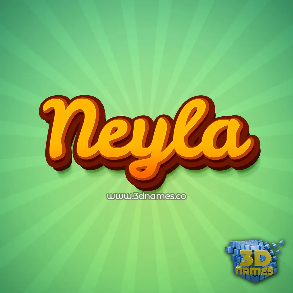 neyla in Green Rays style - 3D name wallpaper