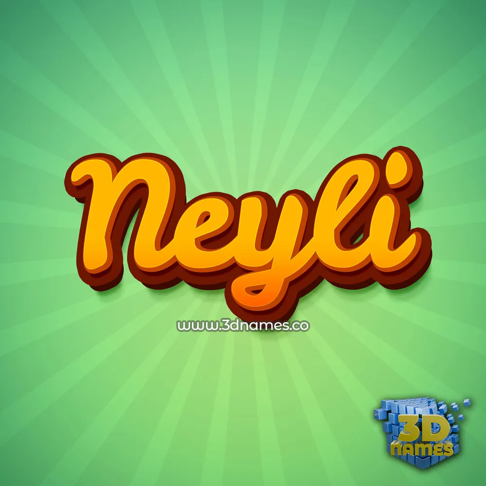 neyli in Green Rays style - 3D name wallpaper