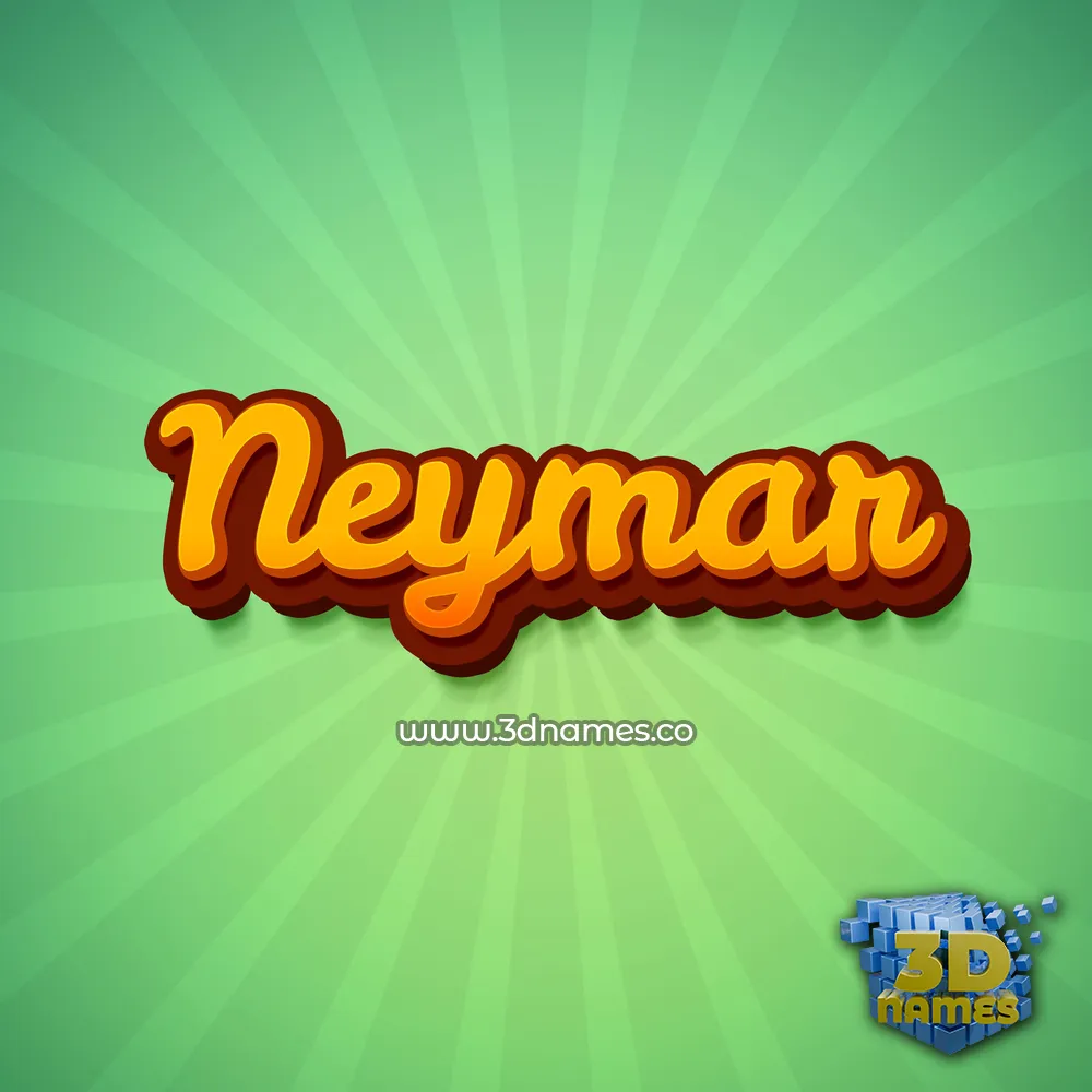 neymar in Green Rays style - 3D name wallpaper
