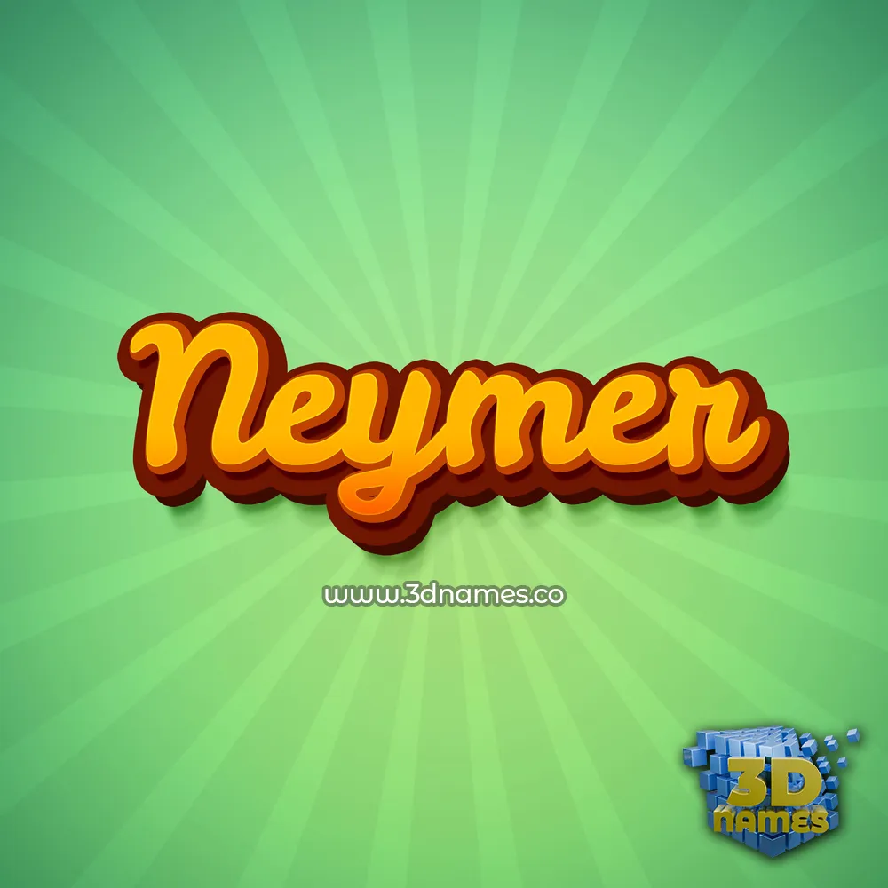 neymer in Green Rays style - 3D name wallpaper
