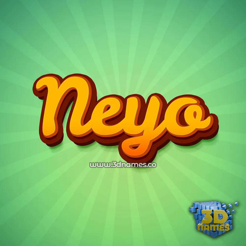 neyo in Green Rays style - 3D name wallpaper