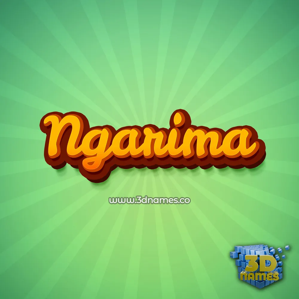 ngarima in Green Rays style - 3D name wallpaper