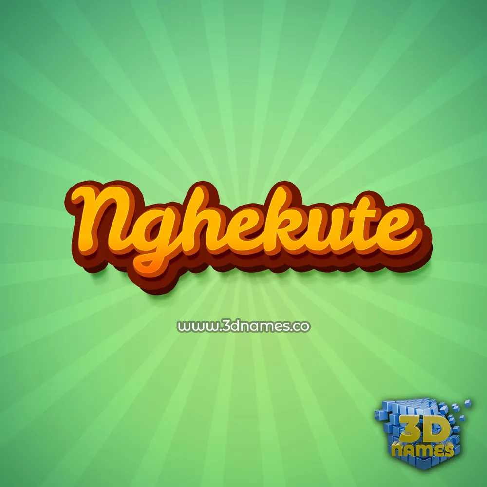 nghekute in Green Rays style - 3D name wallpaper