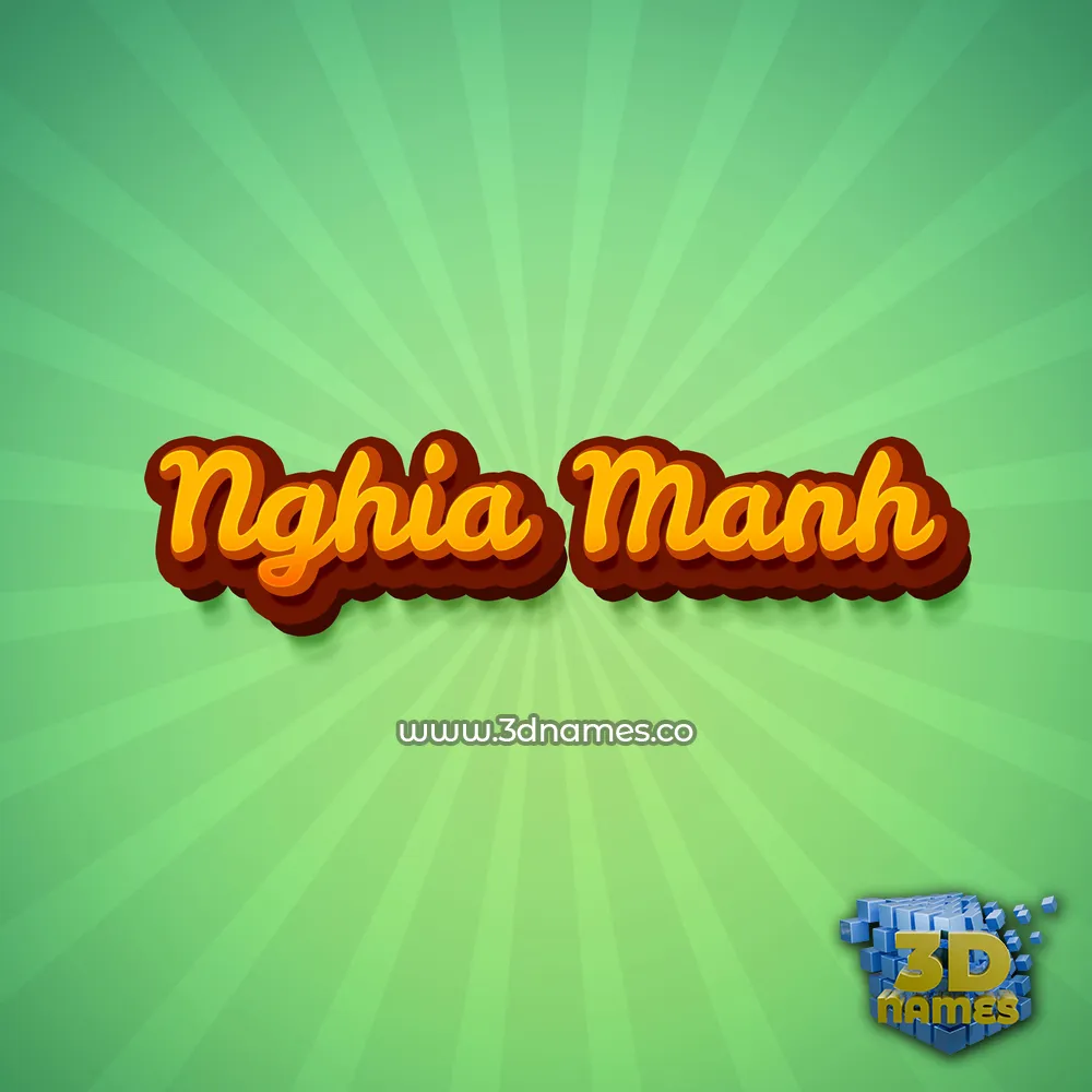 nghia manh in Green Rays style - 3D name wallpaper