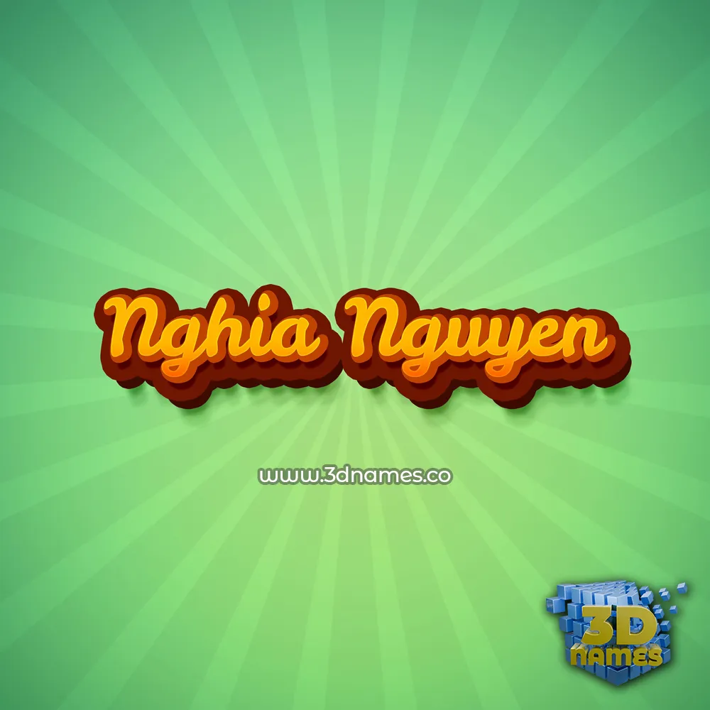 nghia nguyen in Green Rays style - 3D name wallpaper