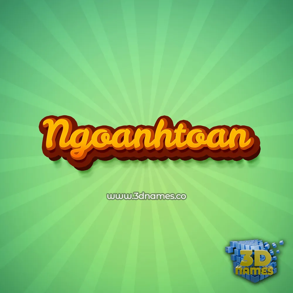 ngoanhtoan in Green Rays style - 3D name wallpaper