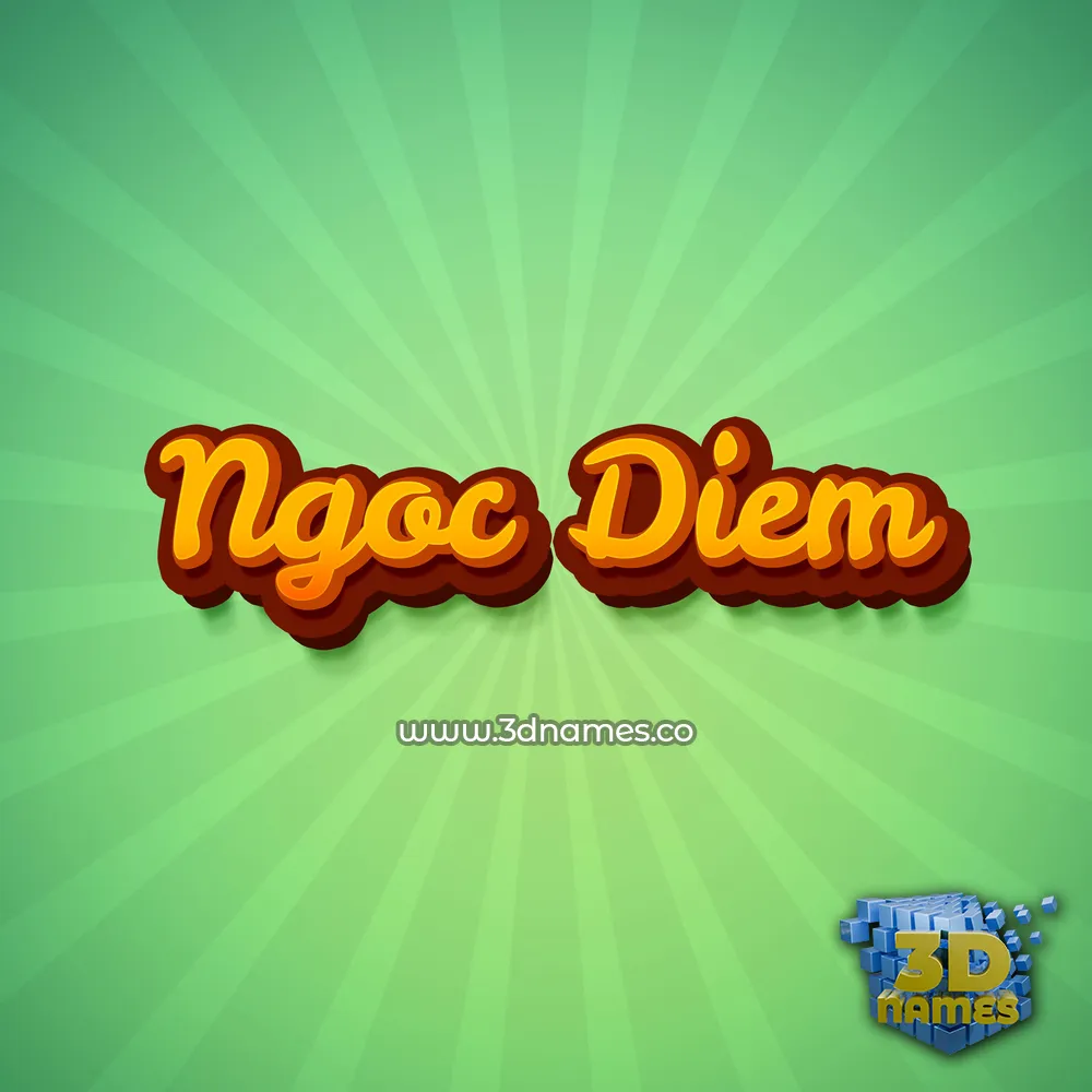 ngoc diem in Green Rays style - 3D name wallpaper