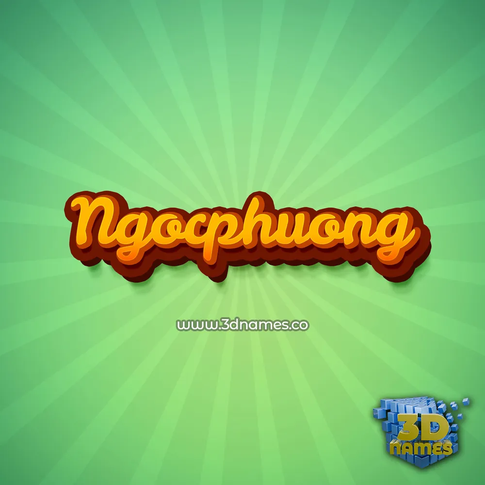 ngocphuong in Green Rays style - 3D name wallpaper