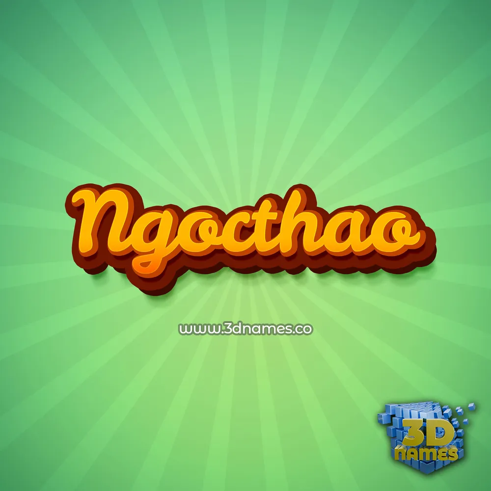 ngocthao in Green Rays style - 3D name wallpaper