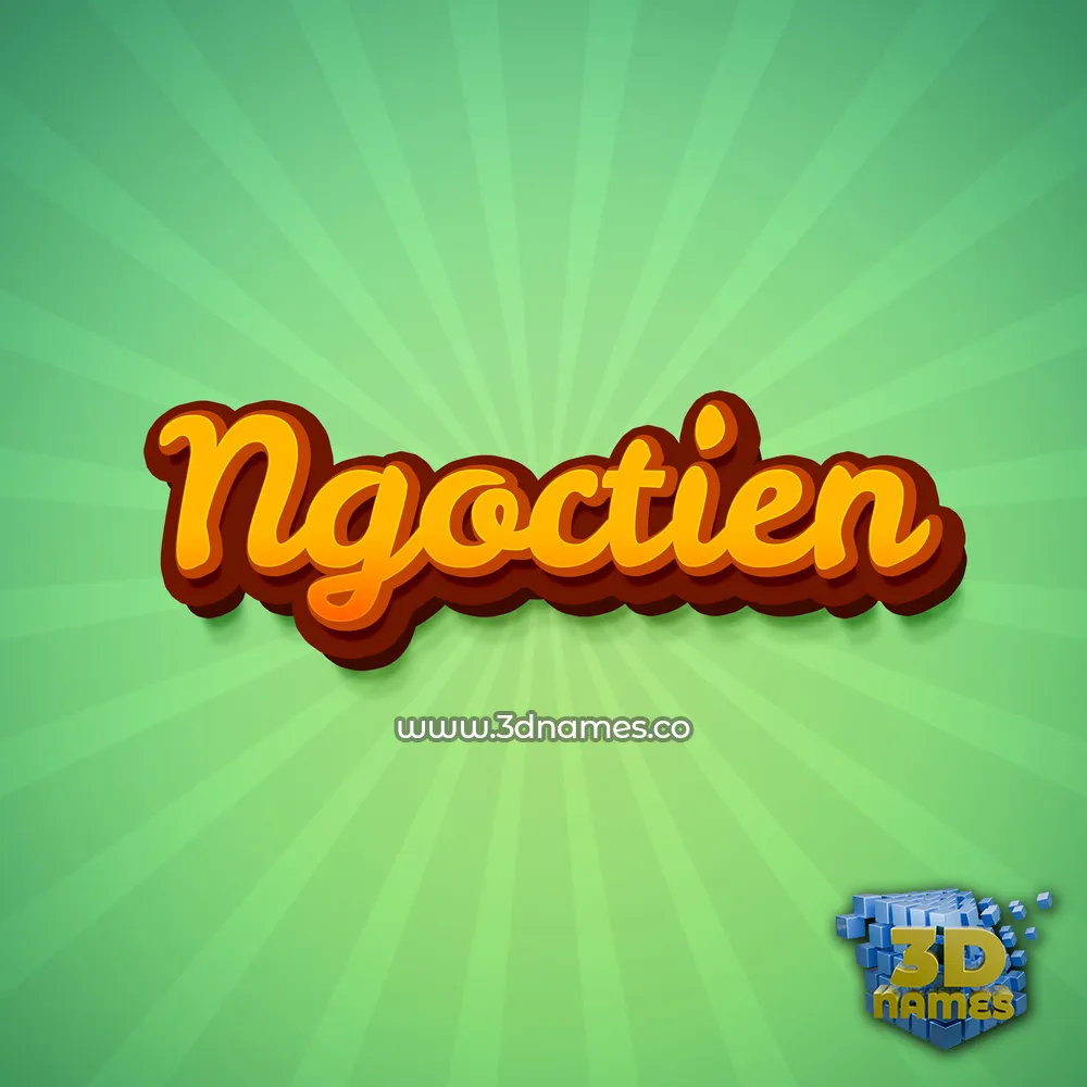 ngoctien in Green Rays style - 3D name wallpaper
