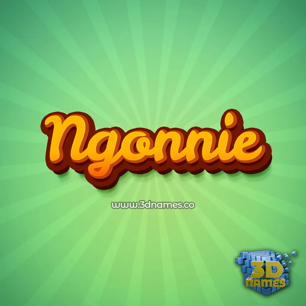 ngonnie in Green Rays style - 3D name wallpaper
