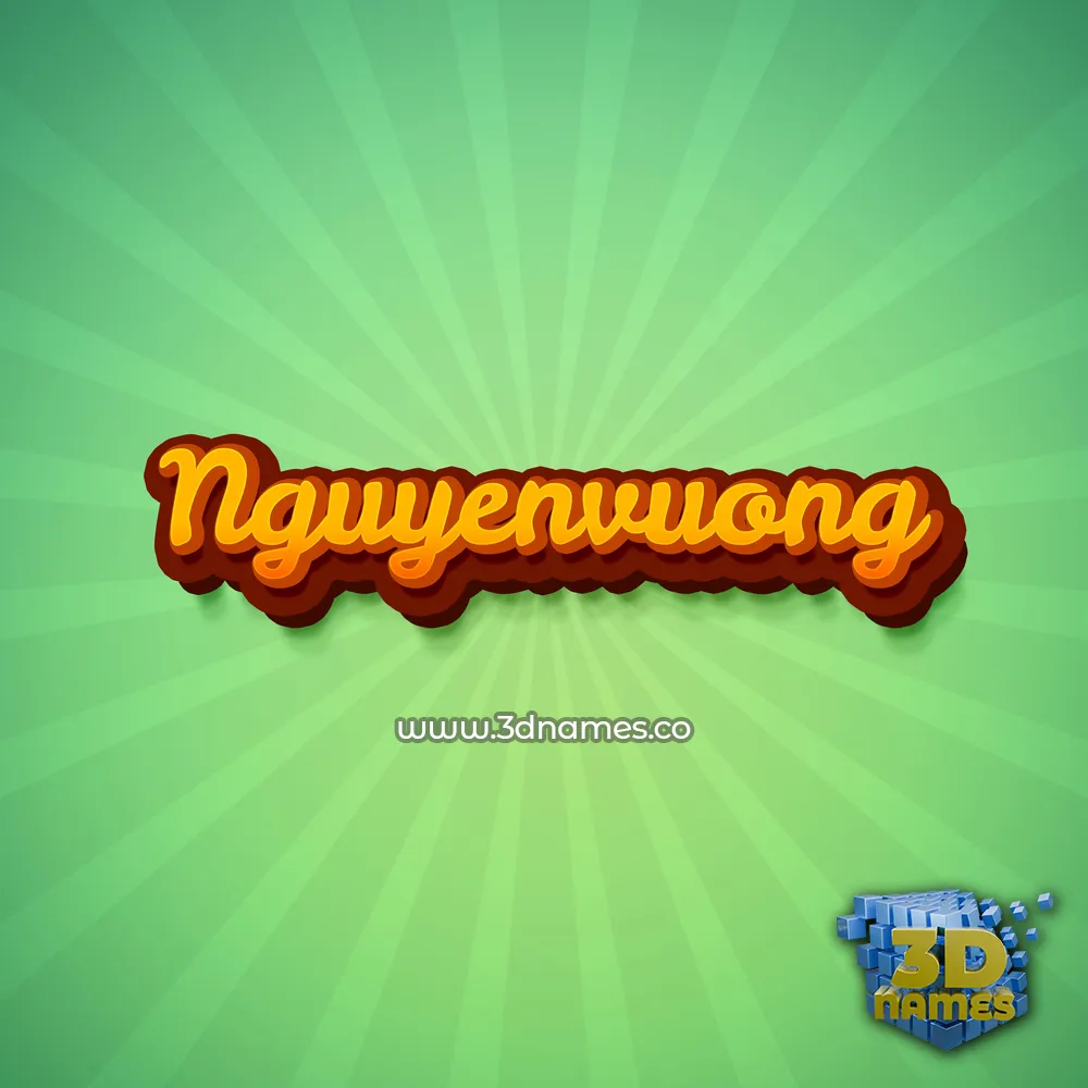 nguyenvuong in Green Rays style - 3D name wallpaper