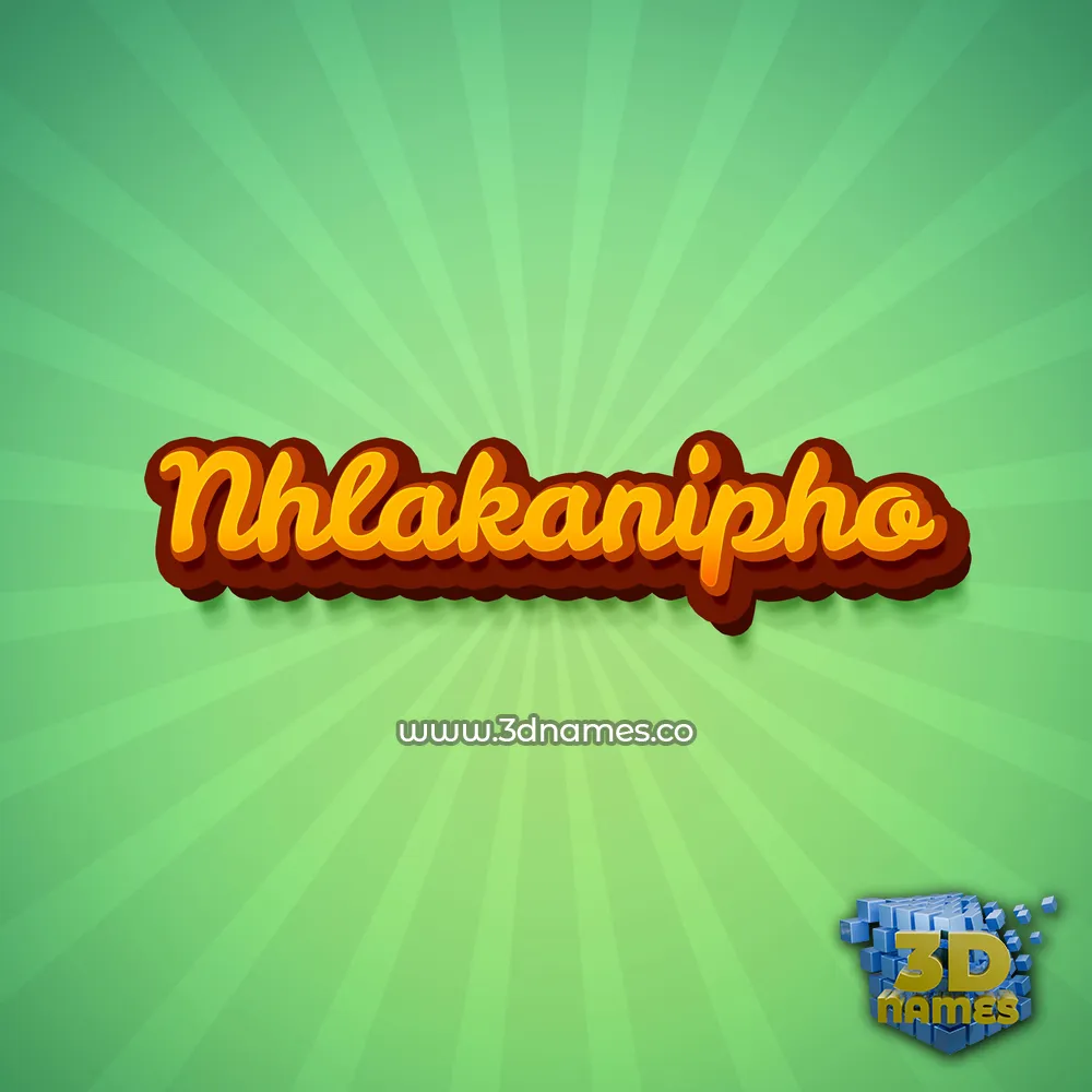 nhlakanipho in Green Rays style - 3D name wallpaper