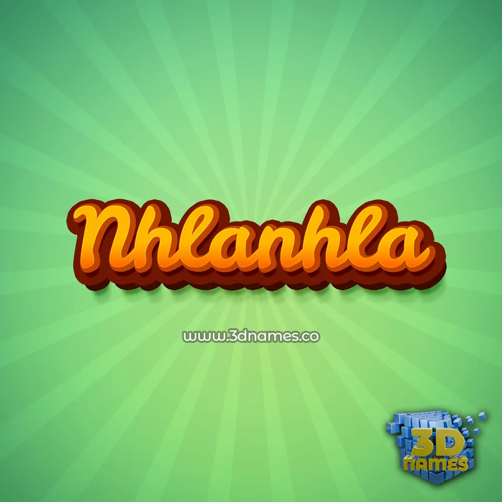 nhlanhla in Green Rays style - 3D name wallpaper