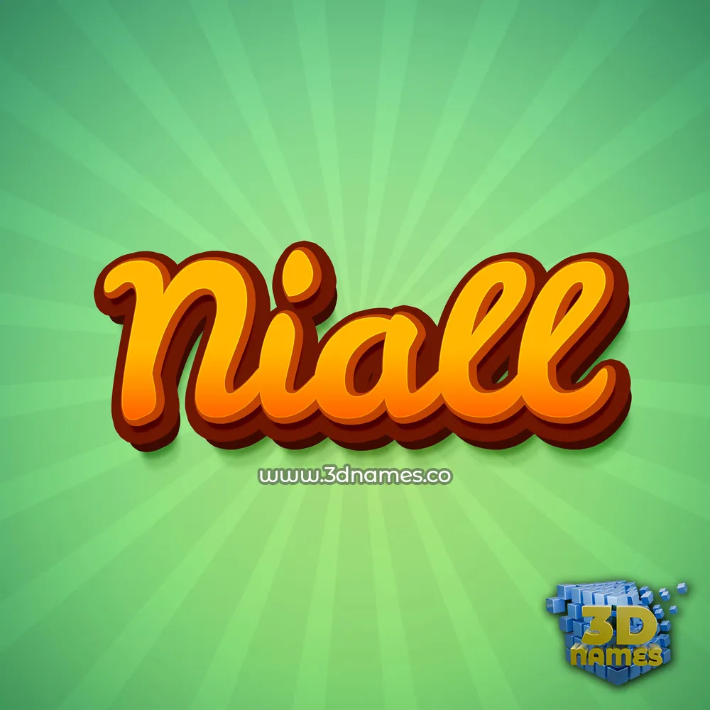 niall in Green Rays style - 3D name wallpaper