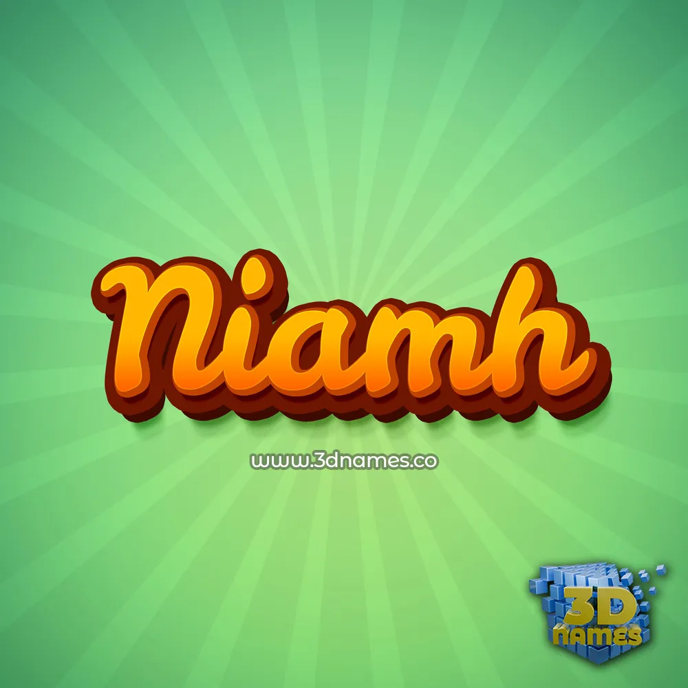 niamh in Green Rays style - 3D name wallpaper