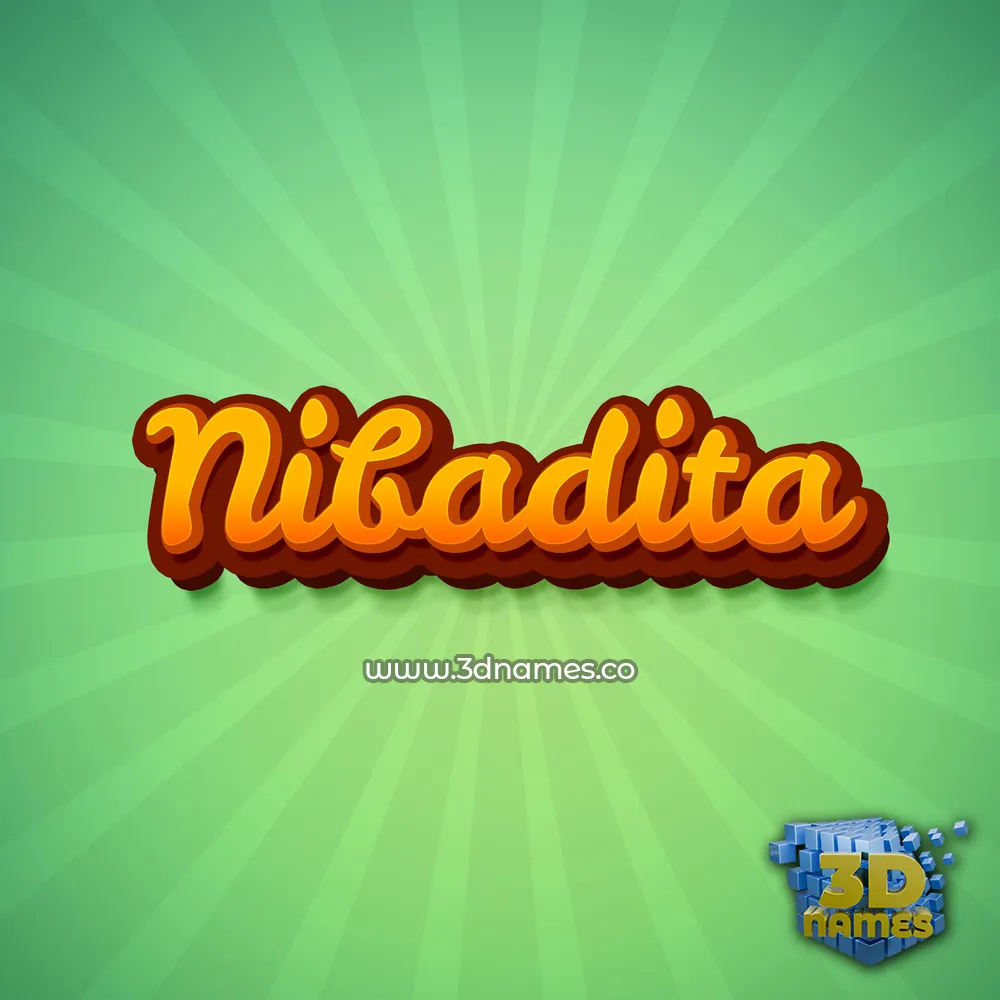 nibadita in Green Rays style - 3D name wallpaper