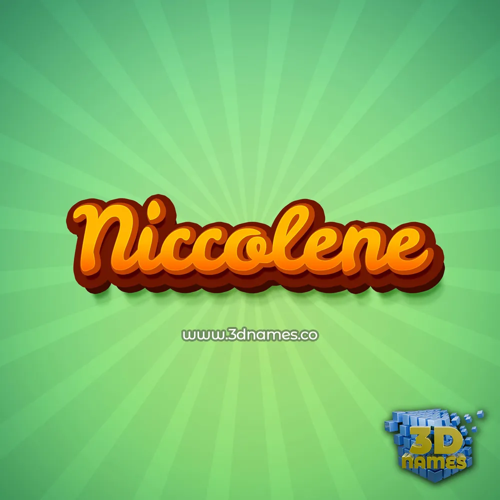 niccolene in Green Rays style - 3D name wallpaper