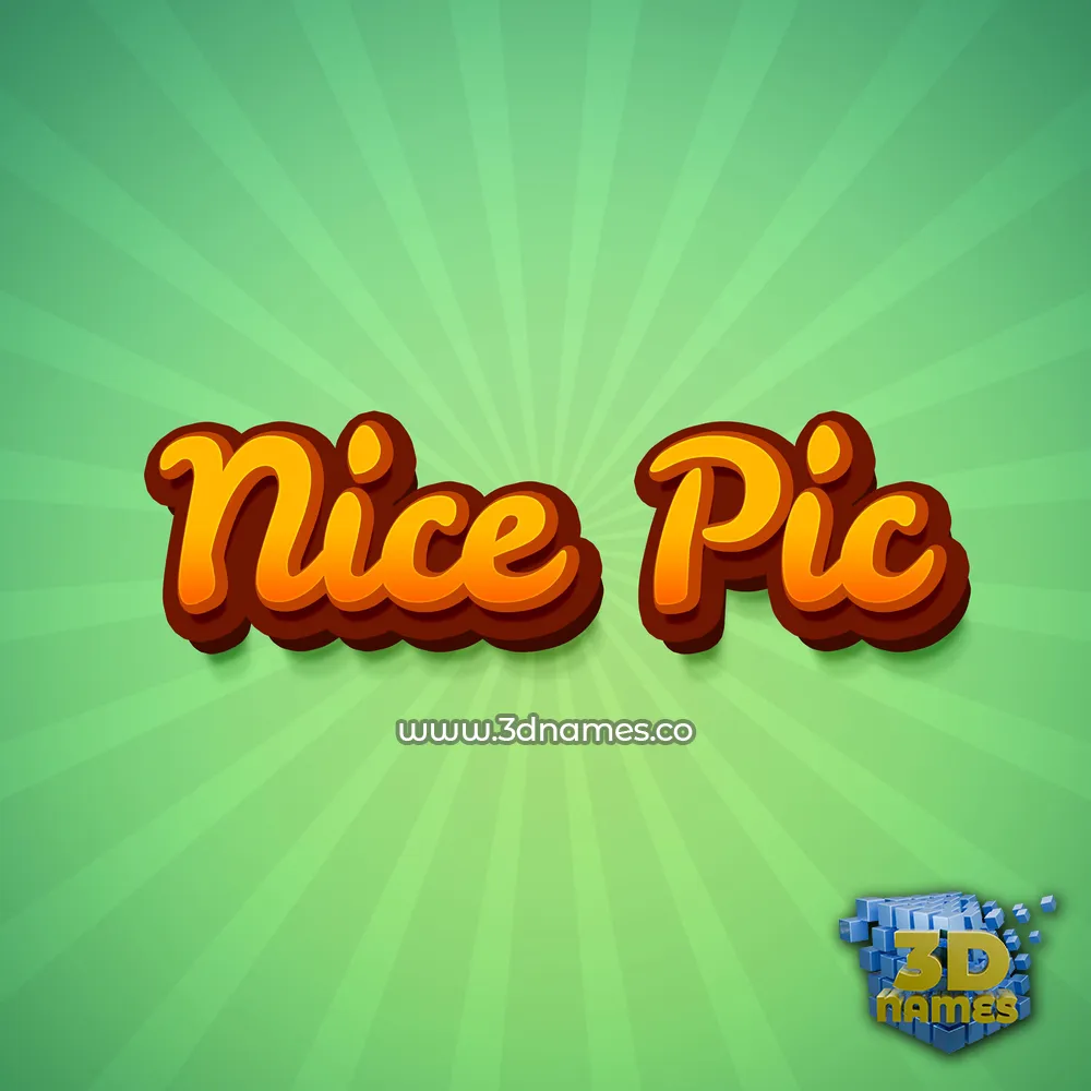 nice pic in Green Rays style - 3D name wallpaper