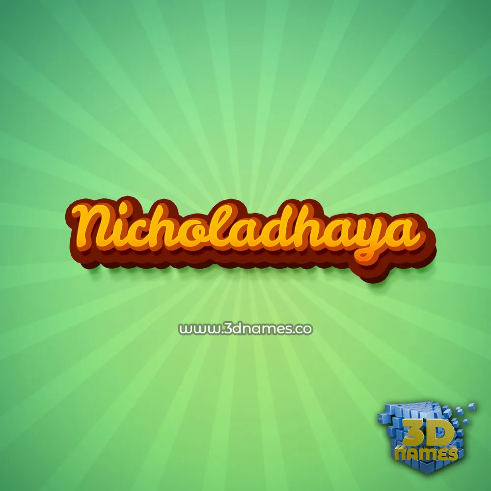 nicholadhaya in Green Rays style - 3D name wallpaper