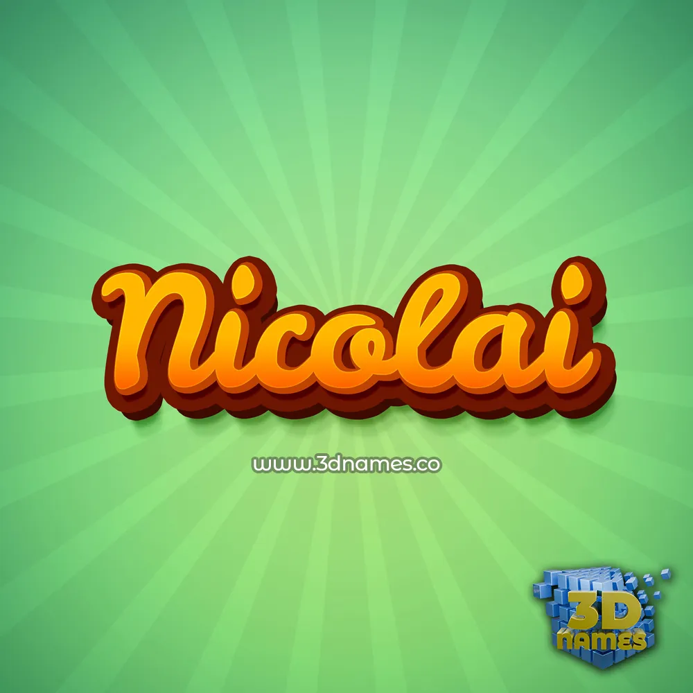 nicolai in Green Rays style - 3D name wallpaper