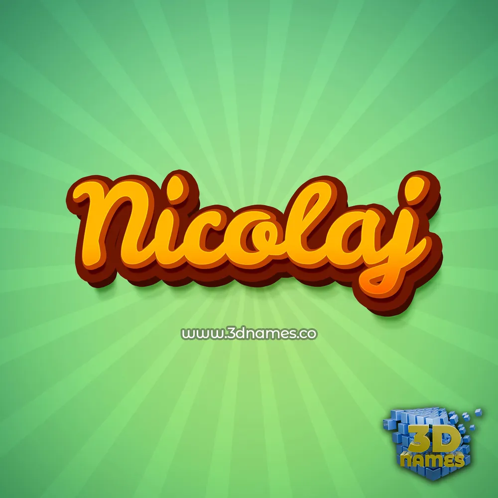 nicolaj in Green Rays style - 3D name wallpaper