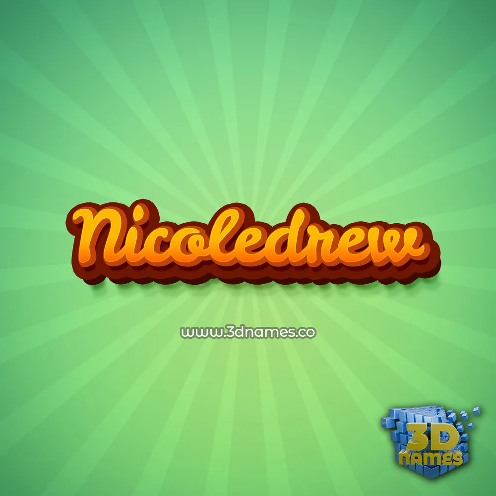 nicoledrew in Green Rays style - 3D name wallpaper