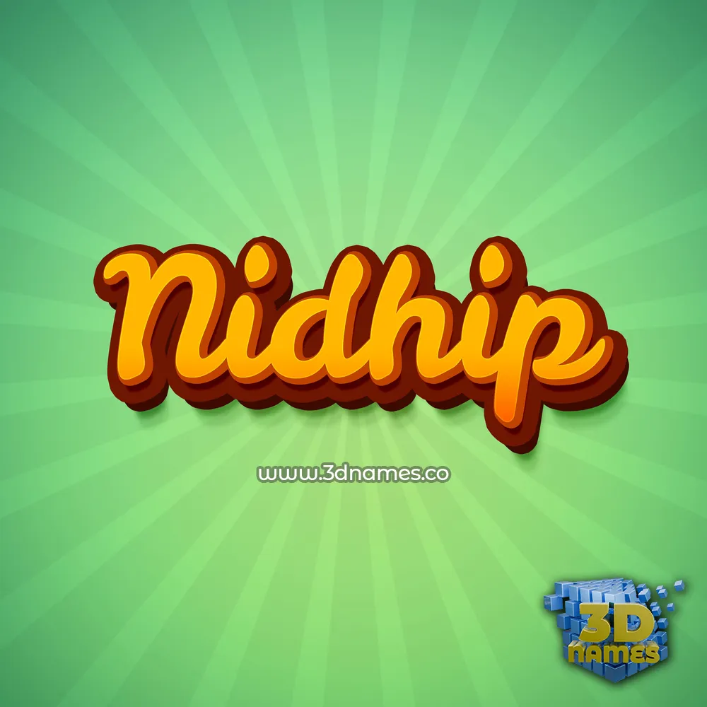 nidhip in Green Rays style - 3D name wallpaper