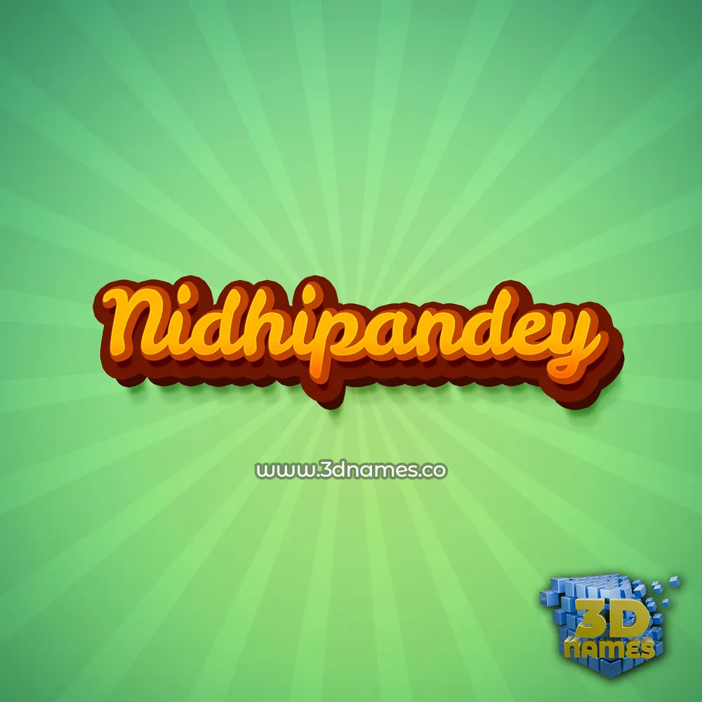 nidhipandey in Green Rays style - 3D name wallpaper