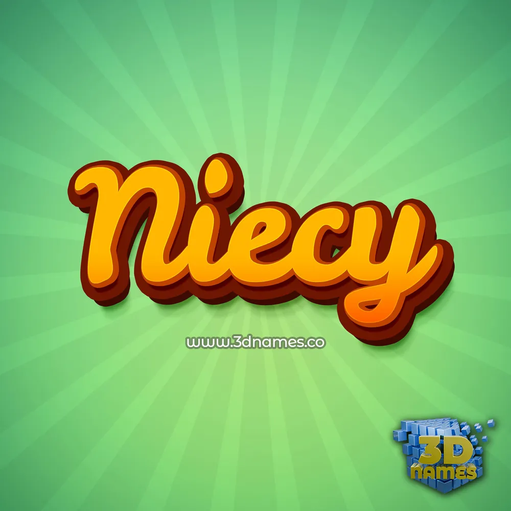 niecy in Green Rays style - 3D name wallpaper