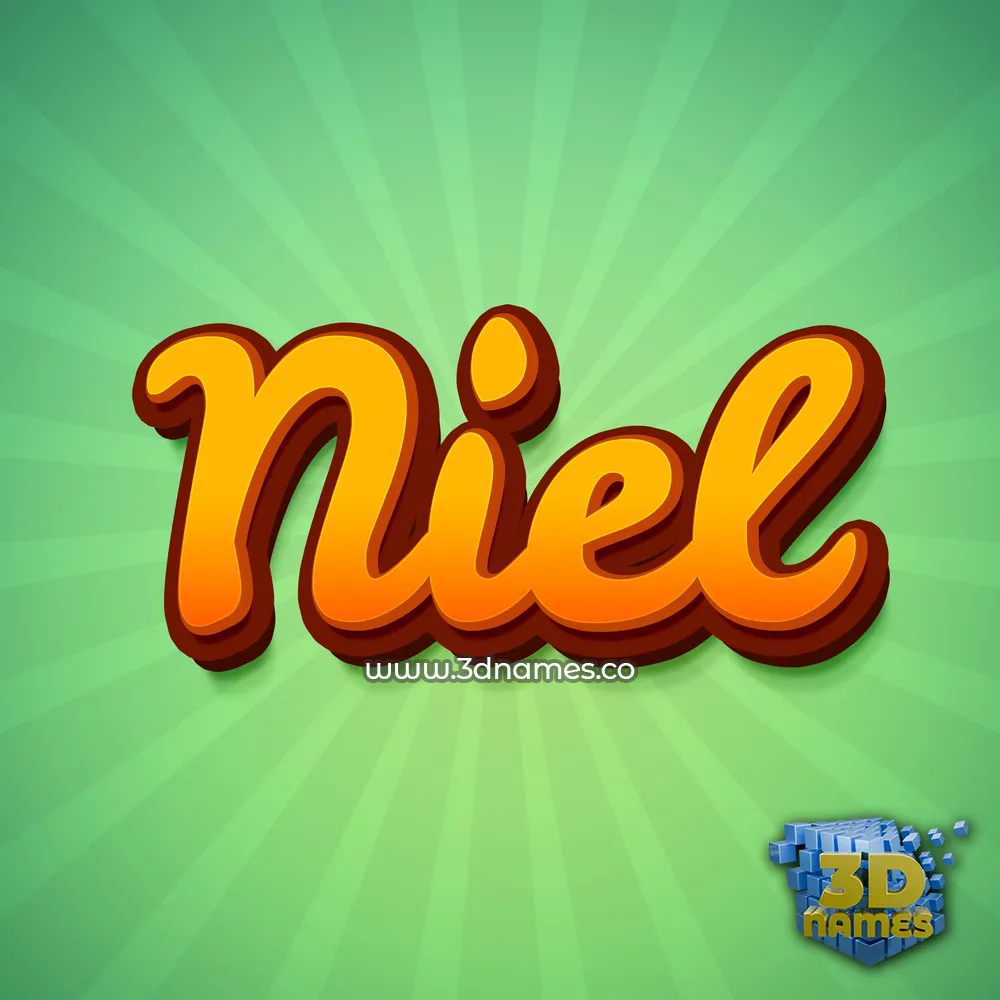 niel in Green Rays style - 3D name wallpaper