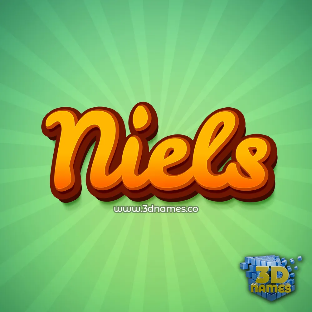 niels in Green Rays style - 3D name wallpaper