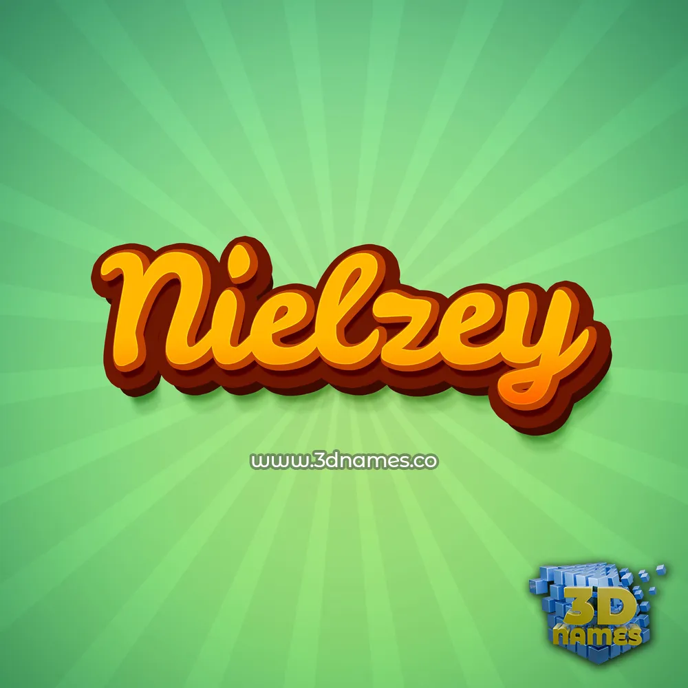 nielzey in Green Rays style - 3D name wallpaper