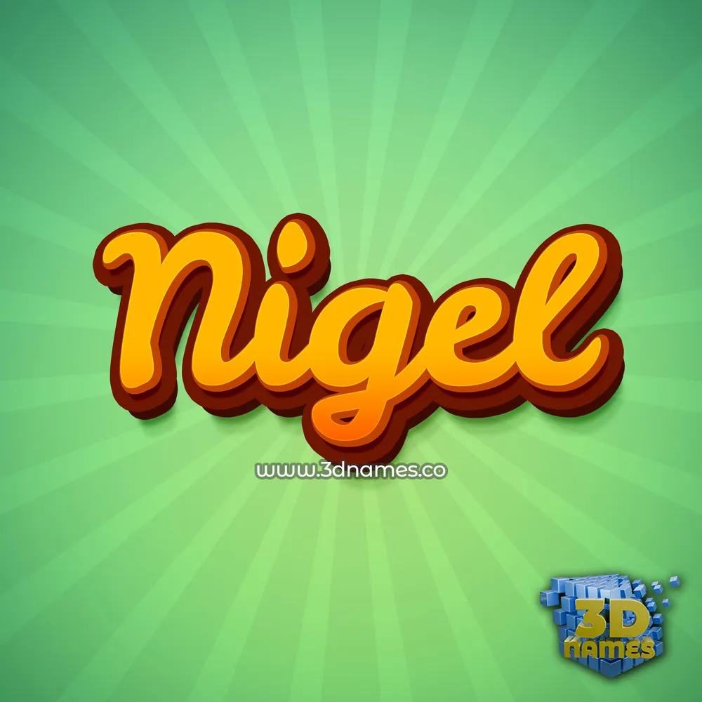 nigel in Green Rays style - 3D name wallpaper