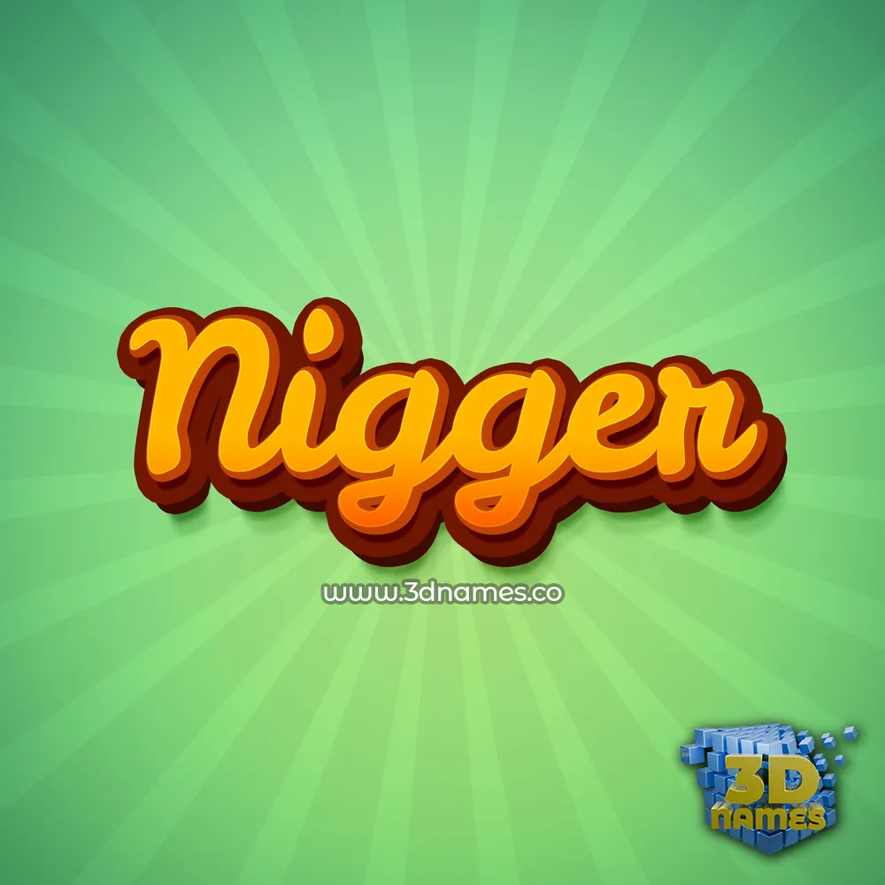 nigger in Green Rays style - 3D name wallpaper