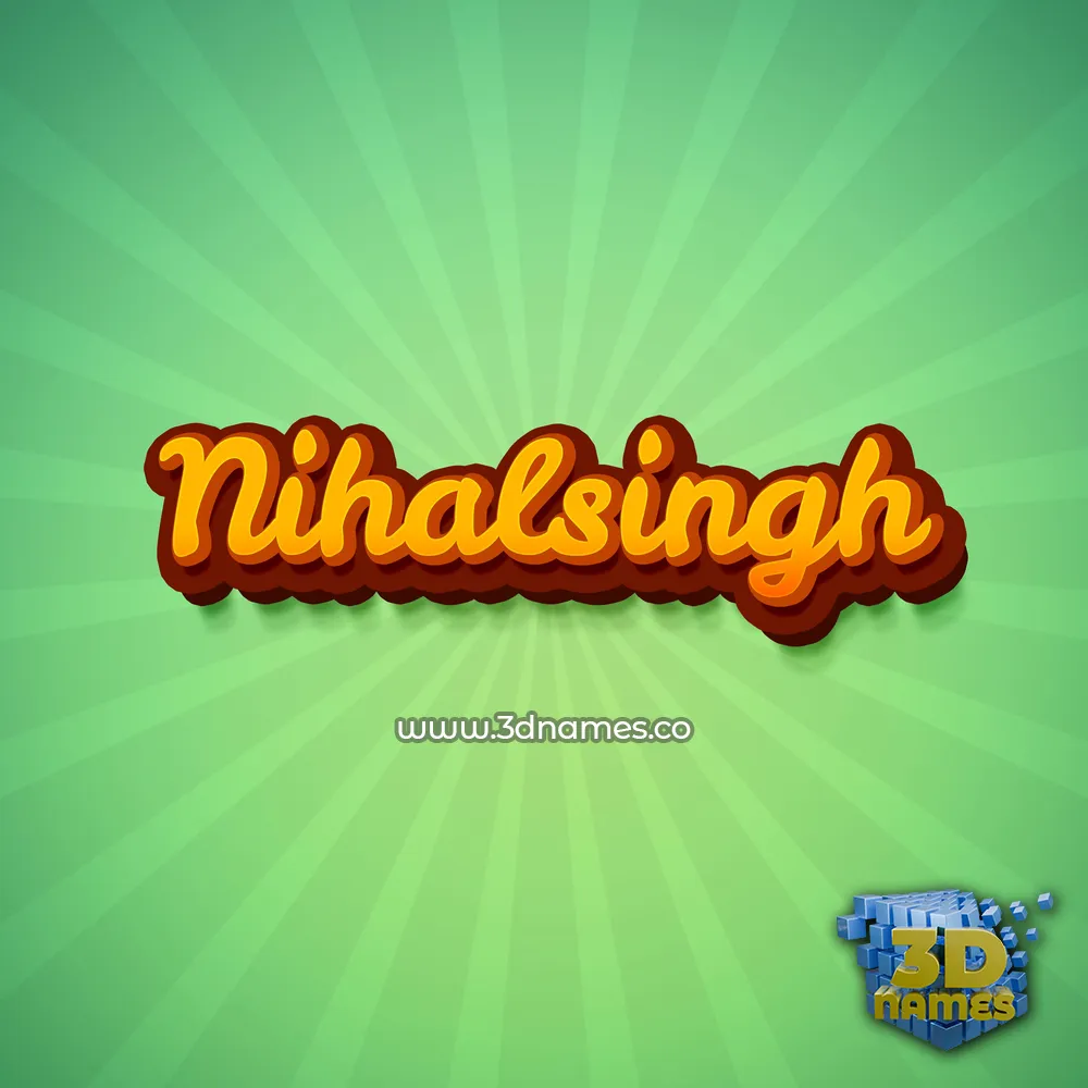 nihalsingh in Green Rays style - 3D name wallpaper