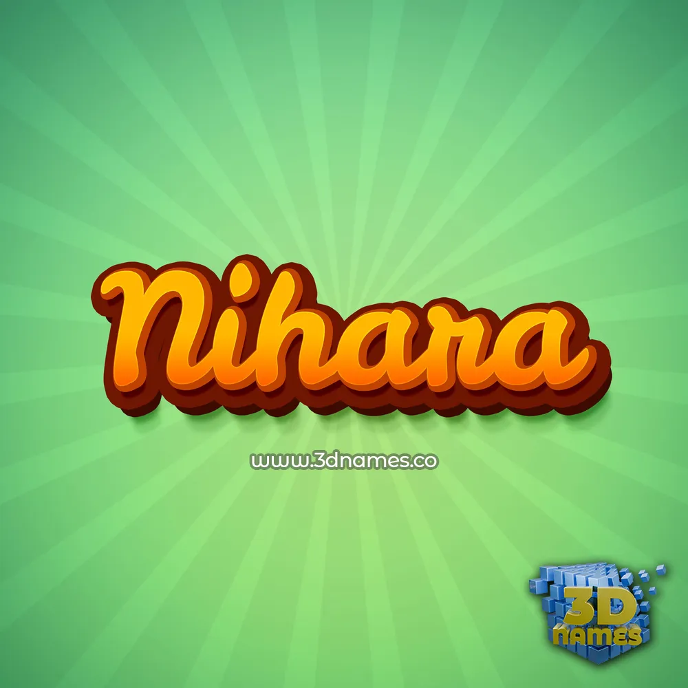nihara in Green Rays style - 3D name wallpaper