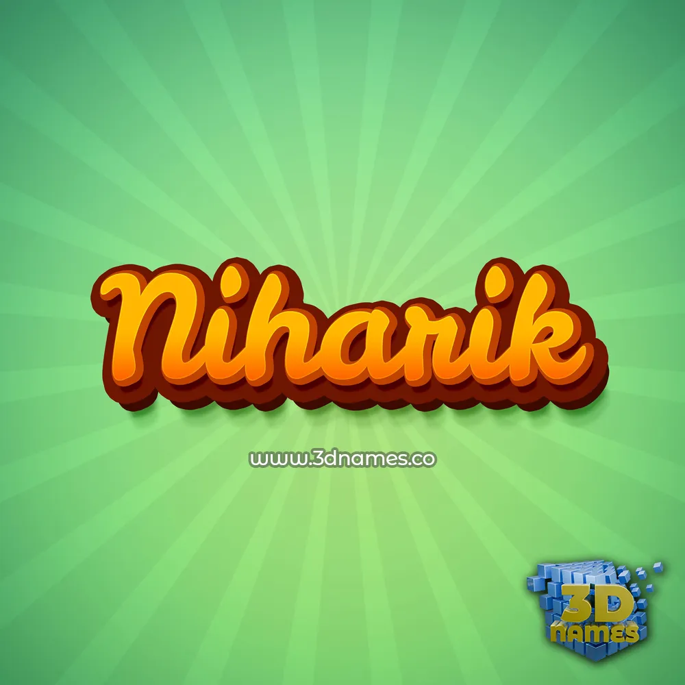 niharik in Green Rays style - 3D name wallpaper