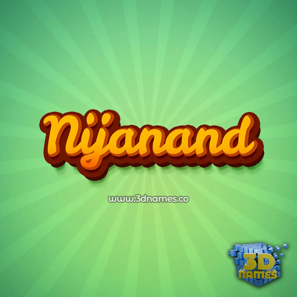nijanand in Green Rays style - 3D name wallpaper