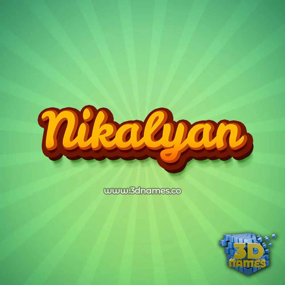 nikalyan in Green Rays style - 3D name wallpaper