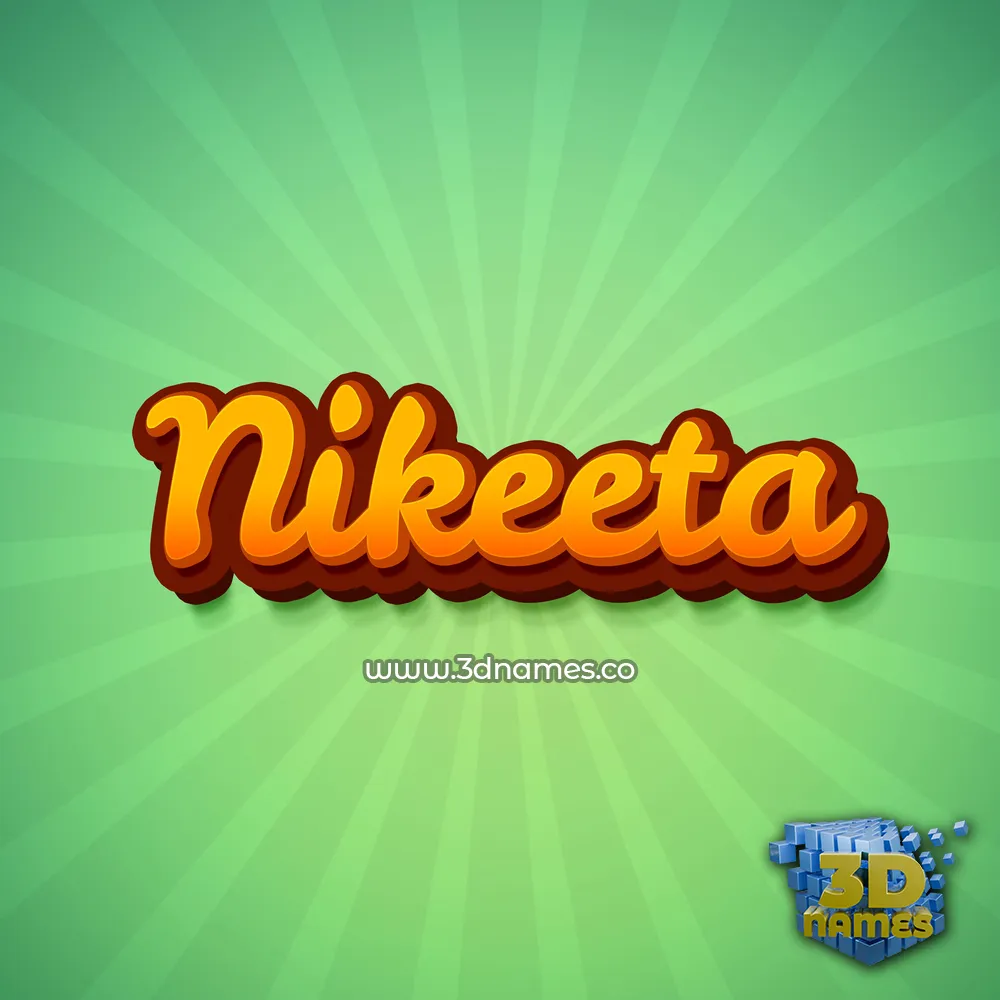 nikeeta in Green Rays style - 3D name wallpaper