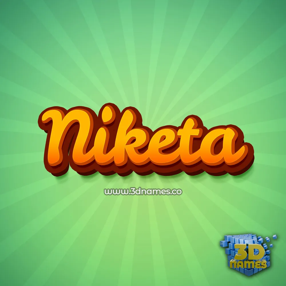 niketa in Green Rays style - 3D name wallpaper