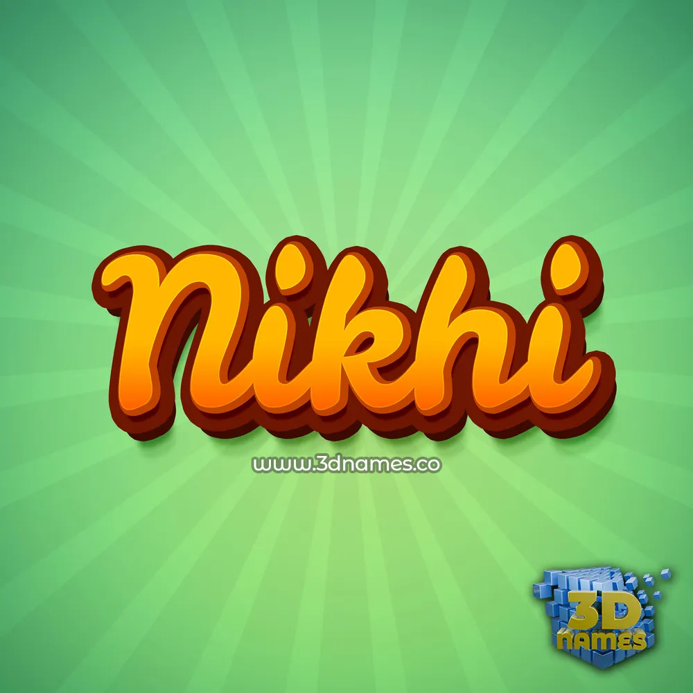 nikhi in Green Rays style - 3D name wallpaper