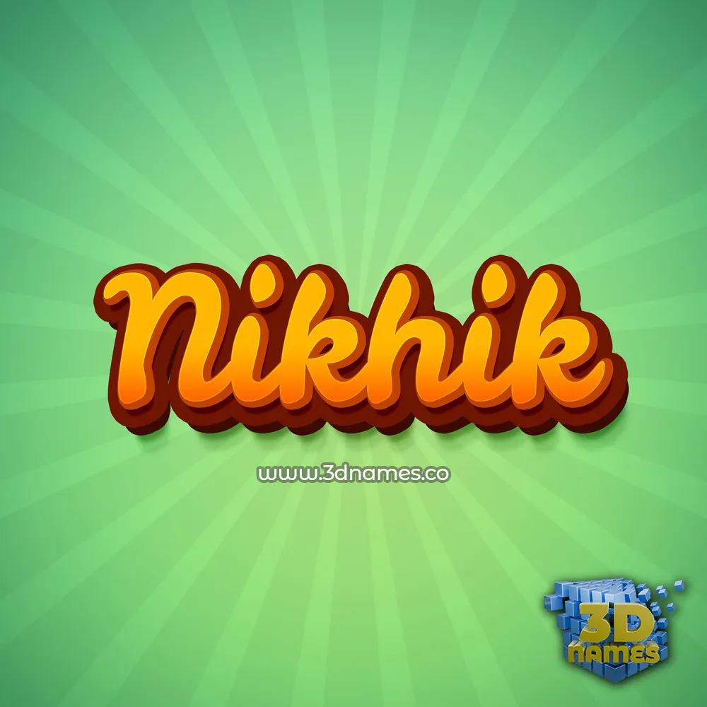 nikhik in Green Rays style - 3D name wallpaper