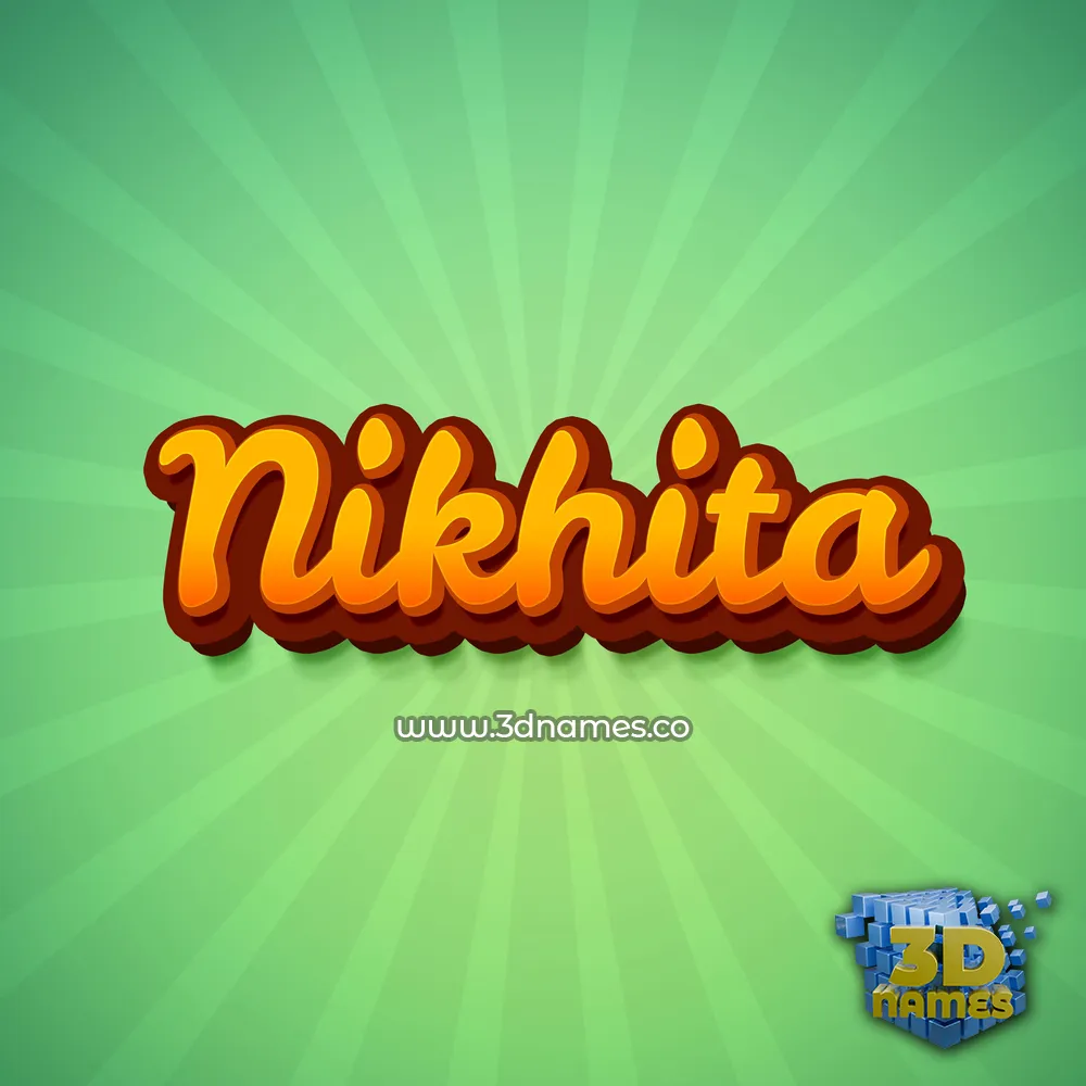 nikhita in Green Rays style - 3D name wallpaper