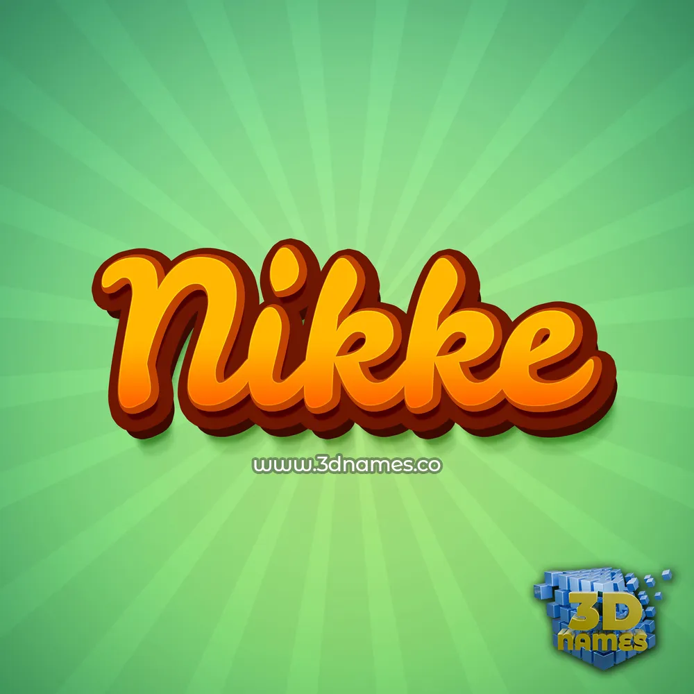 nikke in Green Rays style - 3D name wallpaper