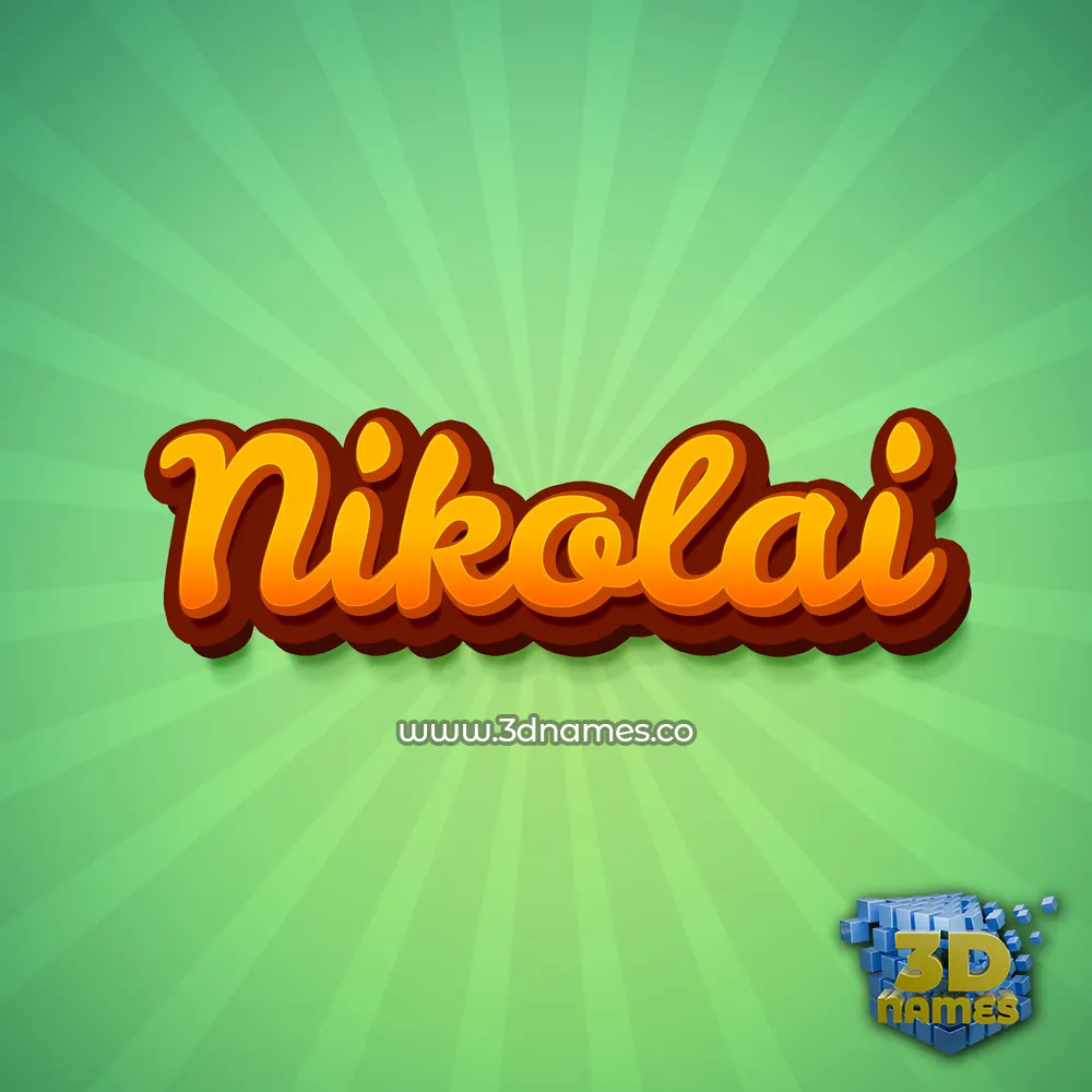 nikolai in Green Rays style - 3D name wallpaper