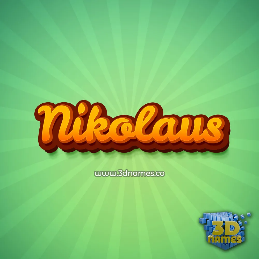 nikolaus in Green Rays style - 3D name wallpaper